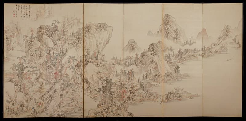 Autumn Landscape [left of a pair of Spring and Autumn Landscapes] — Urakami Shunkin