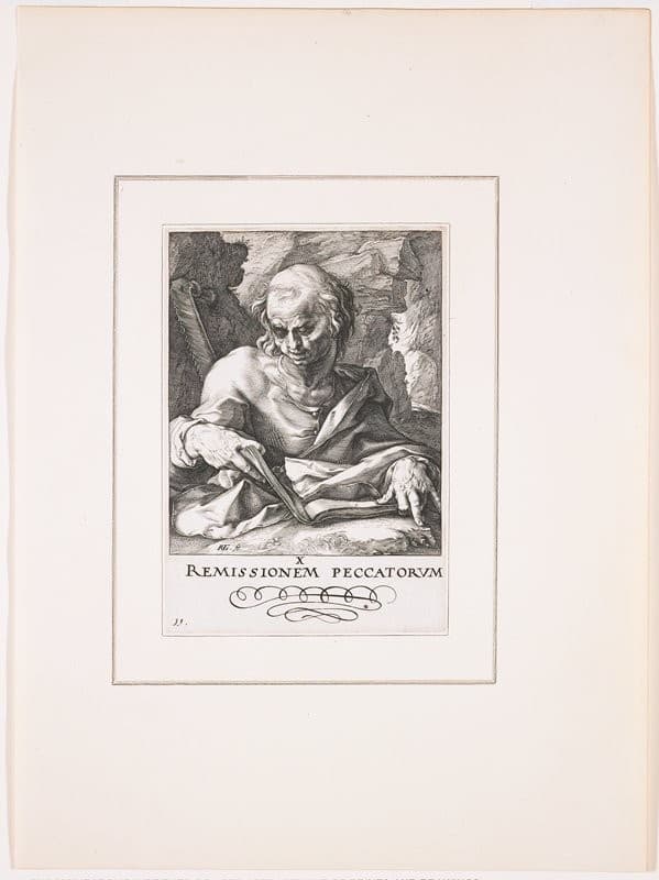 Saint Simon, Plate 11 from the series Christ, the Twelve Apostles, and Saint Paul — Hendrik Goltzius