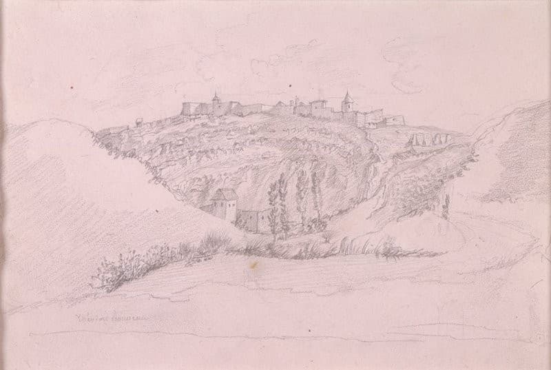 Village on a Hilltop — Théodore Rousseau