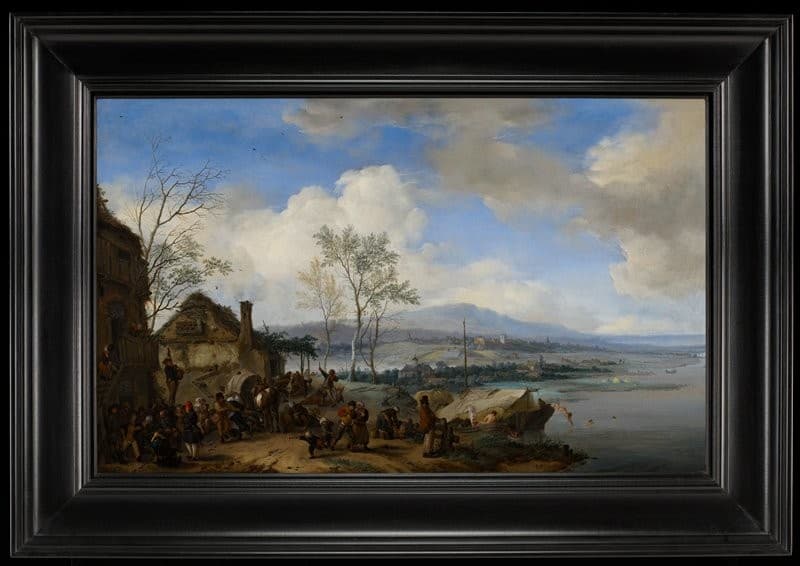 Merry and Rowdy Peasants at an Inn — Philips Wouwerman