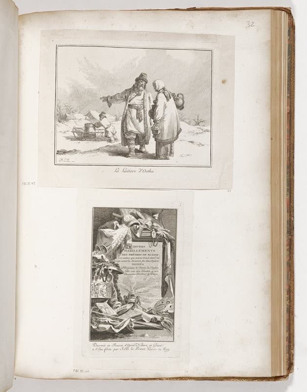 Plate from Various Dress of Russian Priests — Jean-Baptiste Le Prince