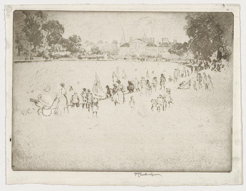 Toy Boats, Round Pond, Kensington — Joseph Pennell