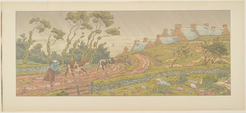 The Downpour, from The Enchanted Hours — Henri Rivière