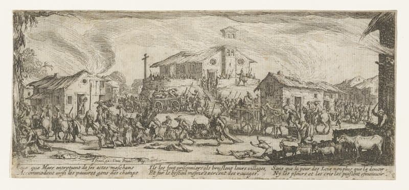 Pillage et incendie d'un village — Jacques Callot