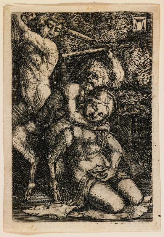Man and Satyr Fighting over a Nymph — Albrecht Altdorfer