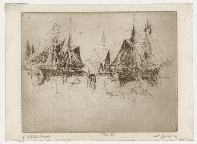 Venice Shipping — Joseph Pennell