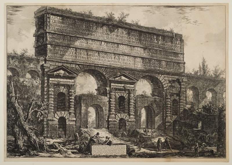 The Porta Maggiore, Originally an Archway of the Aqua Claudia and the Anio Novus — Giovanni Battista Piranesi