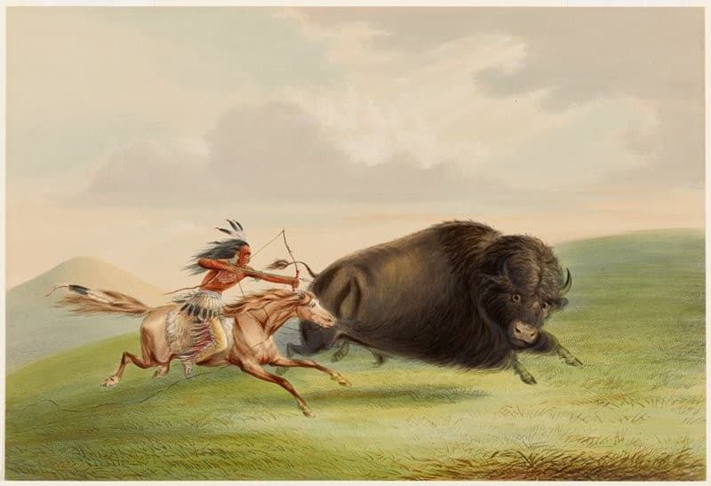 Buffalo Hunt, Chase — George Catlin