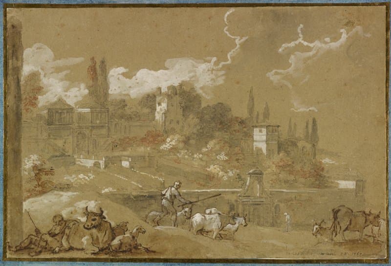 View of Campo Vacino, Rome — Charles-Joseph Natoire