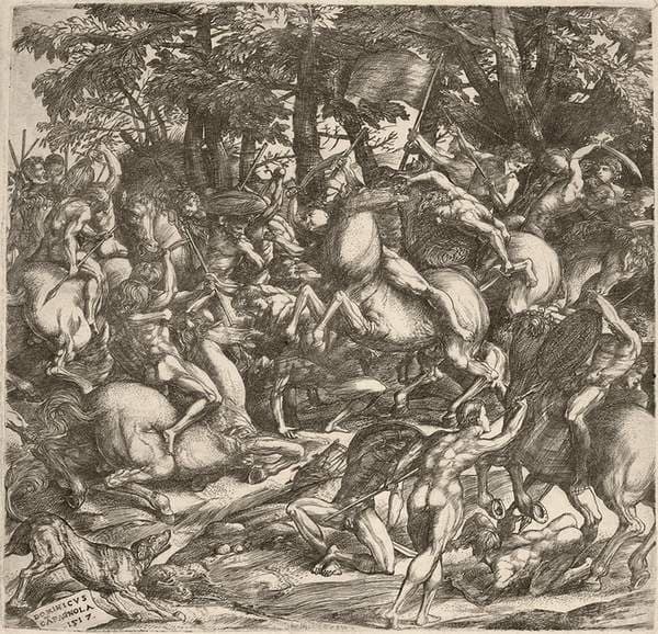 Battle of Naked Men — Domenico Campagnola