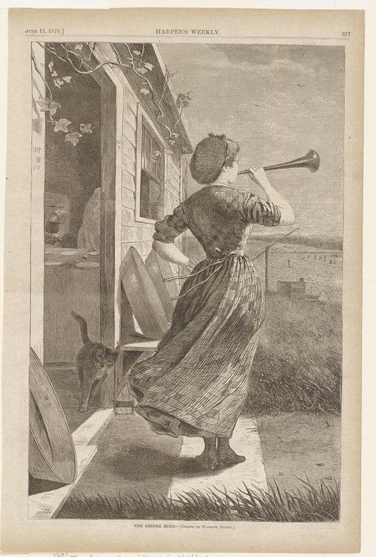 The Dinner Horn — Winslow Homer