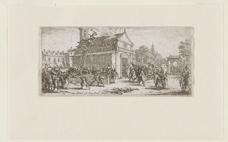 Dévastation d'un monastère — Jacques Callot