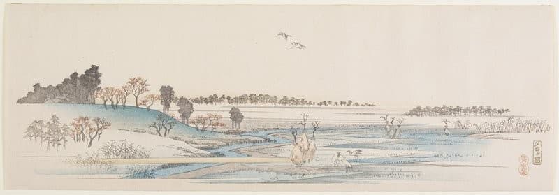 Sunset Hill — Andō Hiroshige