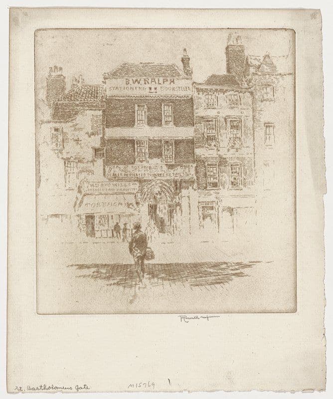 St. Bartholomew's Gate — Joseph Pennell
