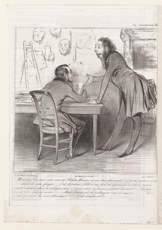Monsieur Daumier, votre série... est... charmante... (Robert Macaire), from Le Charivari — Honoré Daumier
