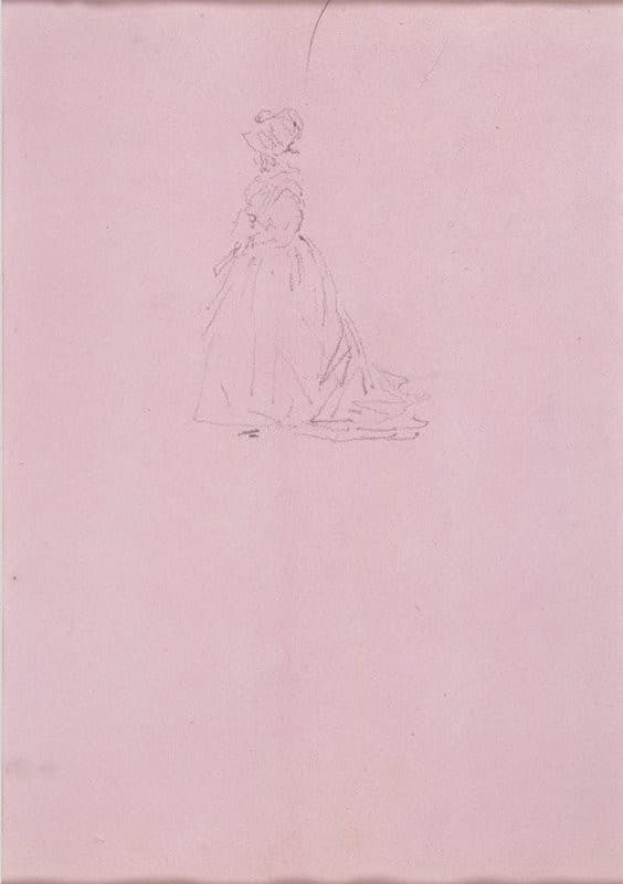 Study of a Woman in Walking Costume — Théodore Rousseau