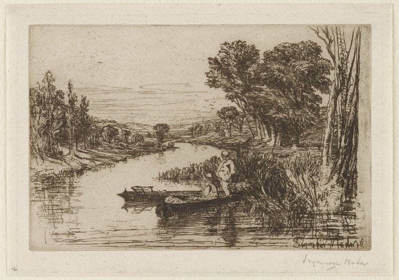 Thames Fishermen (The Second Plate) — Francis Seymour Haden