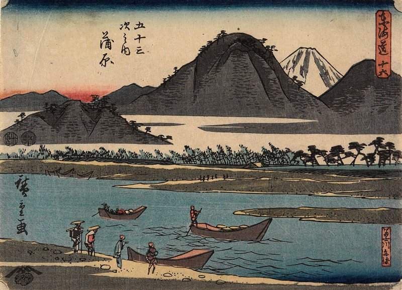 No.16 Kanbara — Andō Hiroshige