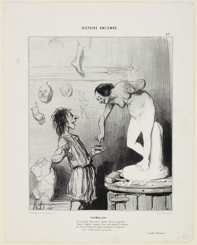 Pygmalion — Honoré Daumier