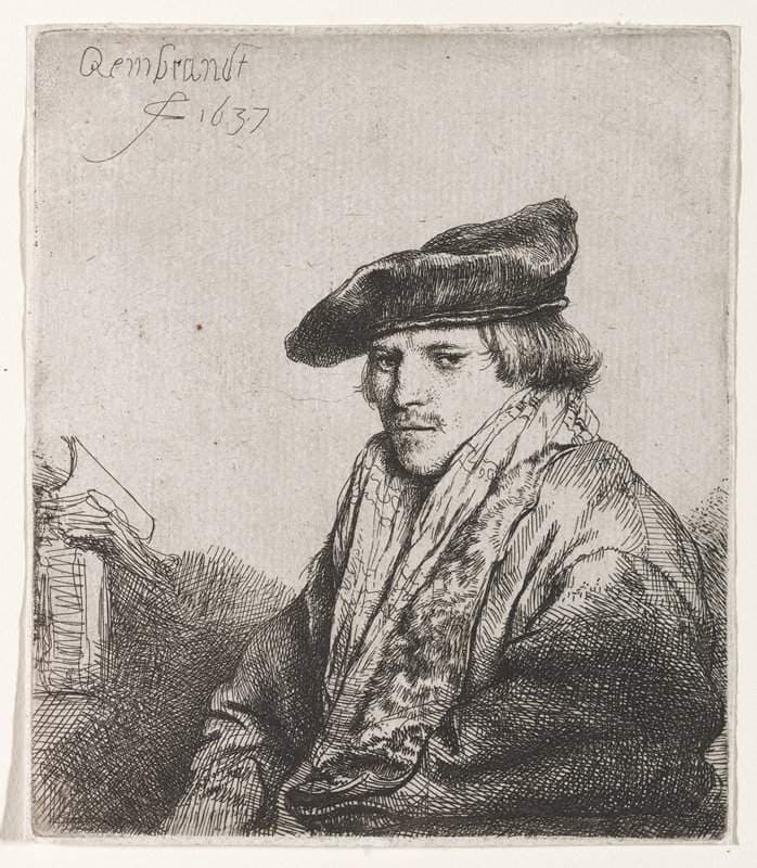 Young Man in a Velvet Cap — Rembrandt van Rijn