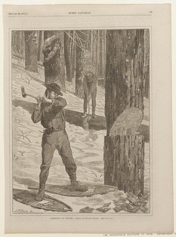 Lumbering in Winter — Winslow Homer