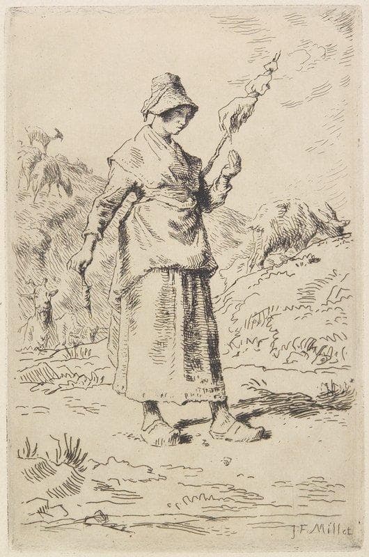 The Spinner — Jean-François Millet