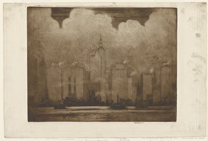 In the Mist of the Morning — Joseph Pennell