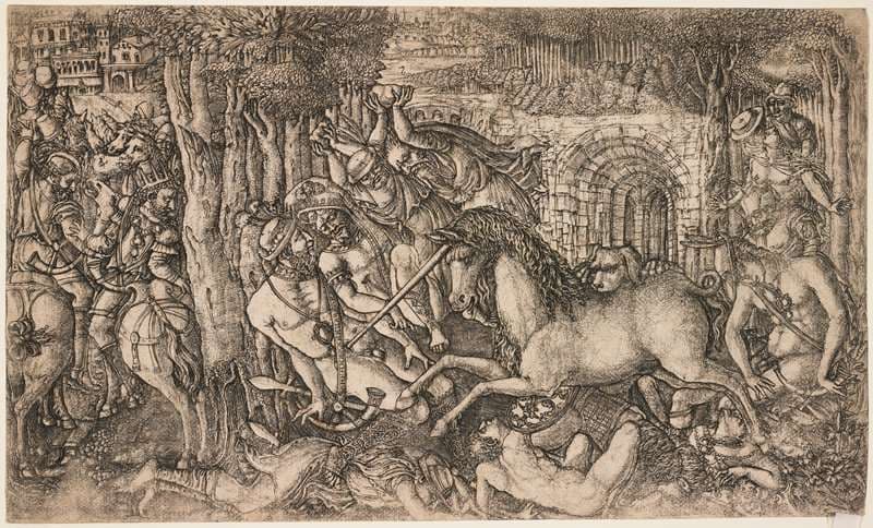A King Pursued by a Unicorn — Jean Duvet