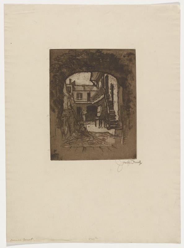 Inner Court, New Orleans — Joseph Pennell