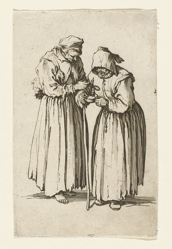 Les Deux Mendiantes Debout — Jacques Callot