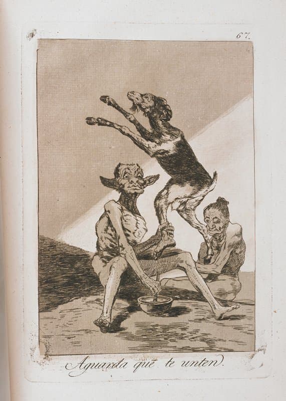 Aguarda que te unten — Francisco Goya