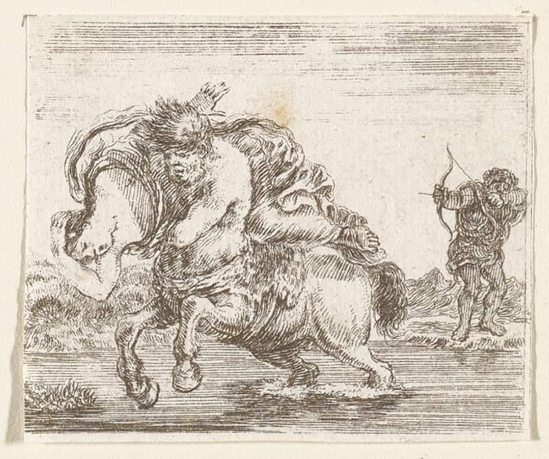Hercule et Deianire, Hercule fils de Jupiter . . . — Stefano Della Bella