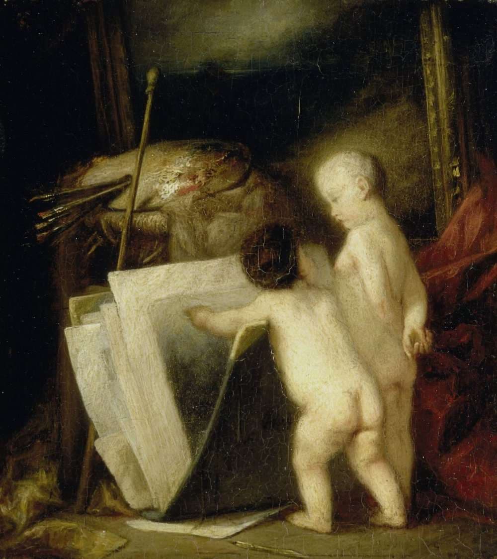 De kleine kunstliefhebbers — Hippolyte Michaud