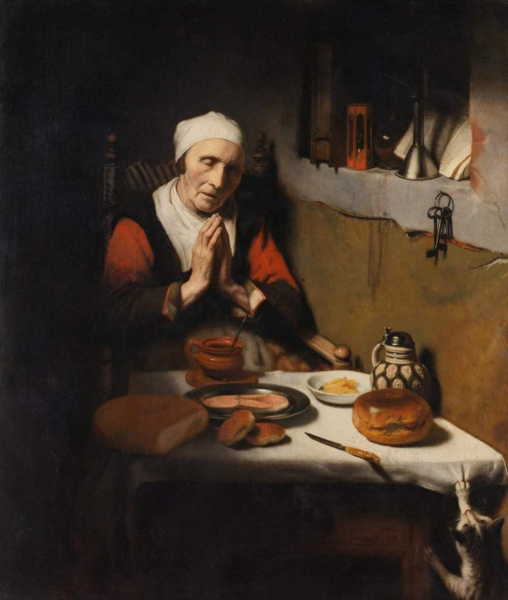 Old Woman Saying Grace, Known as ‘The Prayer without End’ — Nicolaes Maes