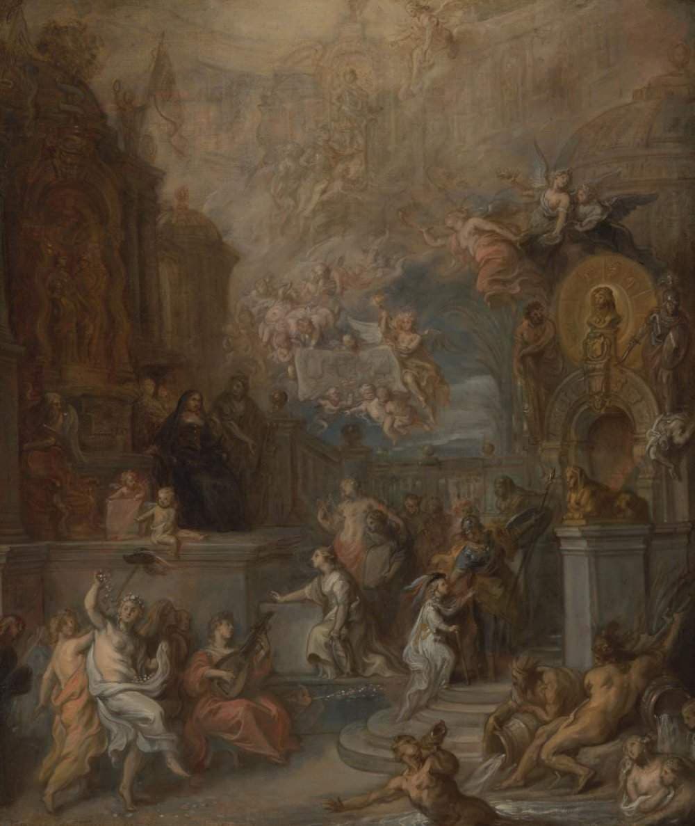 Allegory of the Farewell of William III from Amalia van Solms following the transfer of Regency to the States General — Theodoor van Thulden