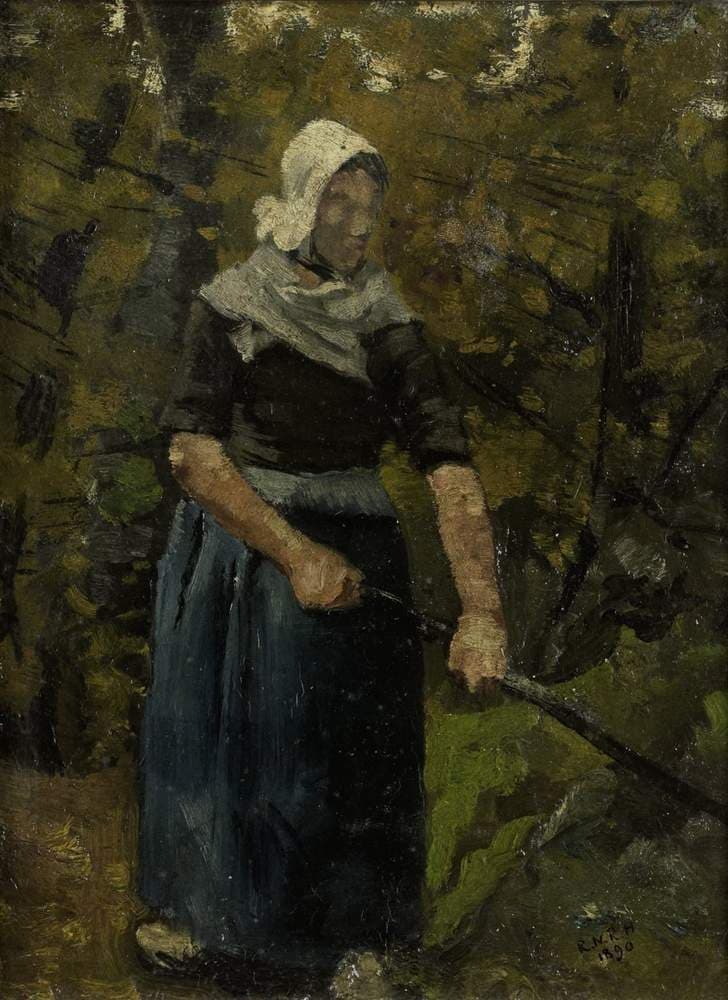 A Peasant Woman with a Stick — Richard Nicolaüs Roland Holst