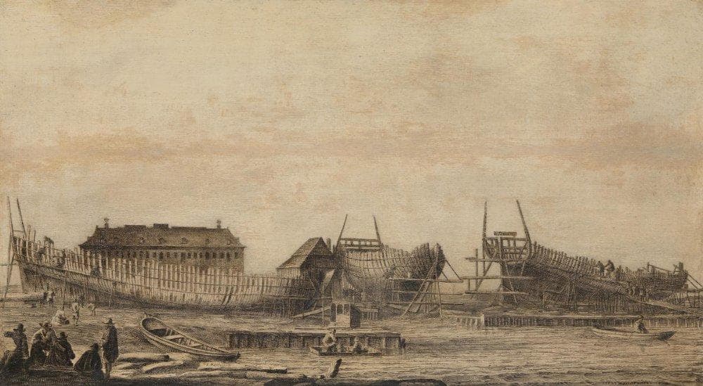 The Shipyard of the Amsterdam Admiralty — Ludolf Bakhuizen