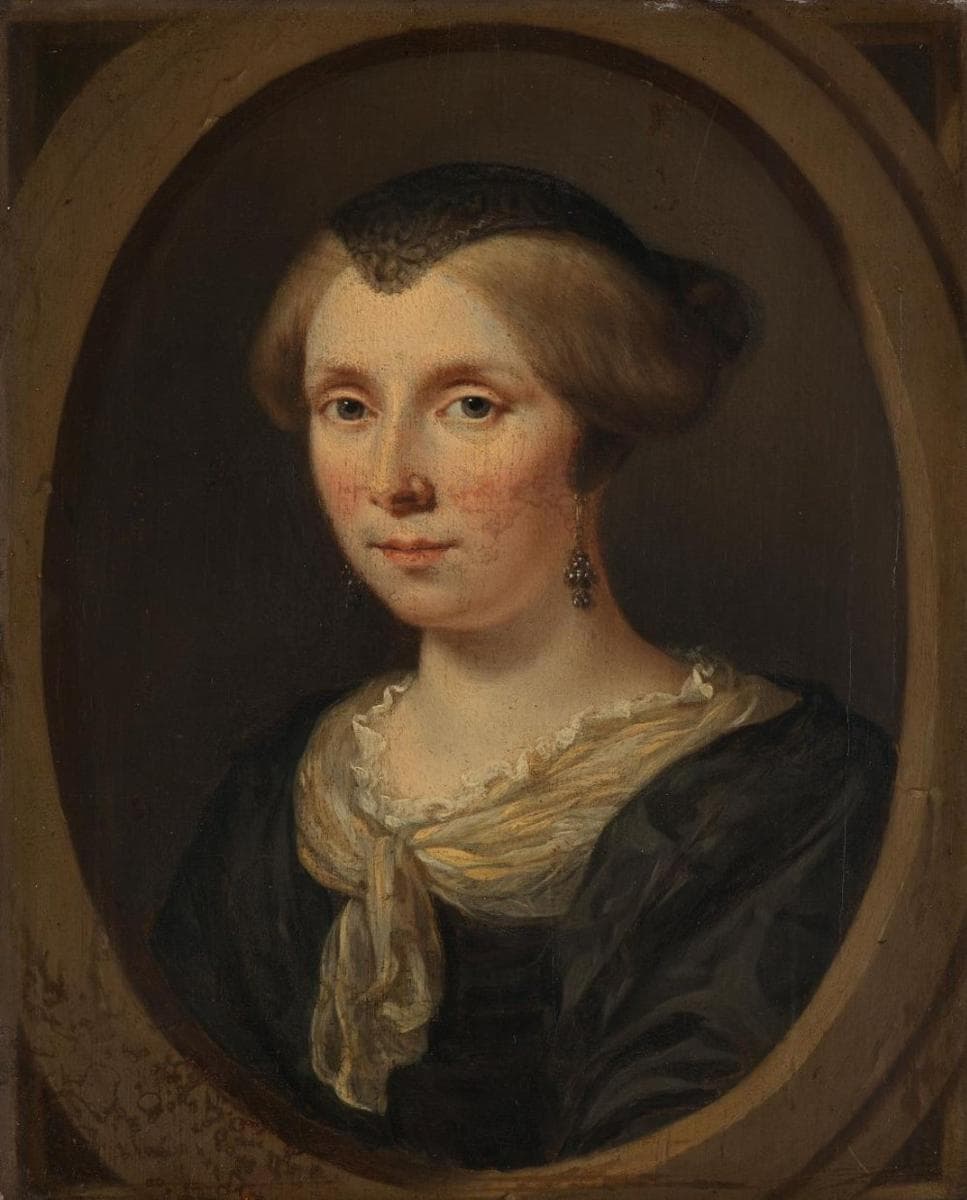 Portrait of Margaretha Verkolje, Wife of Reinier Couturier — Jan Verkolje I