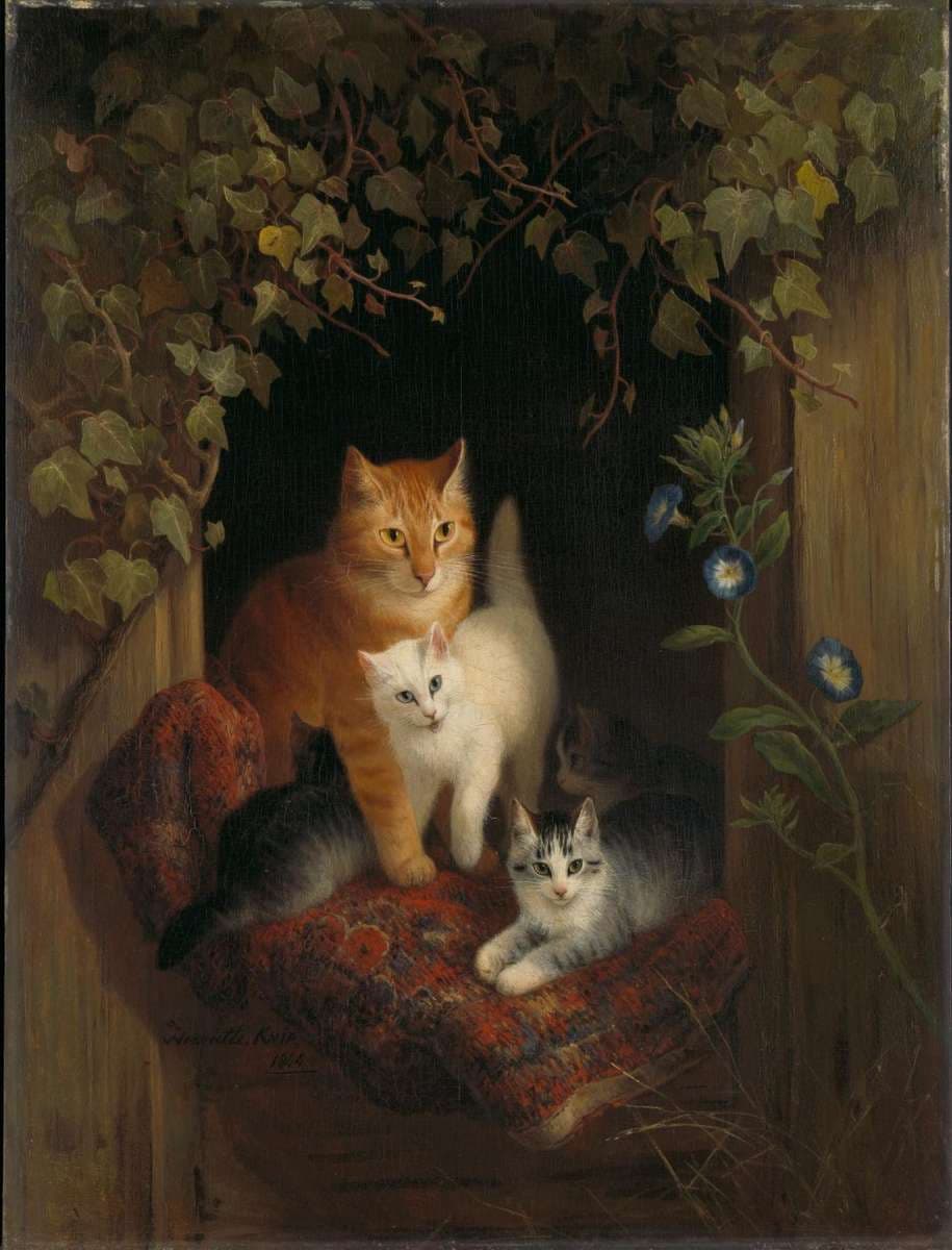 Cat with Kittens — Henriëtte Ronner-Knip