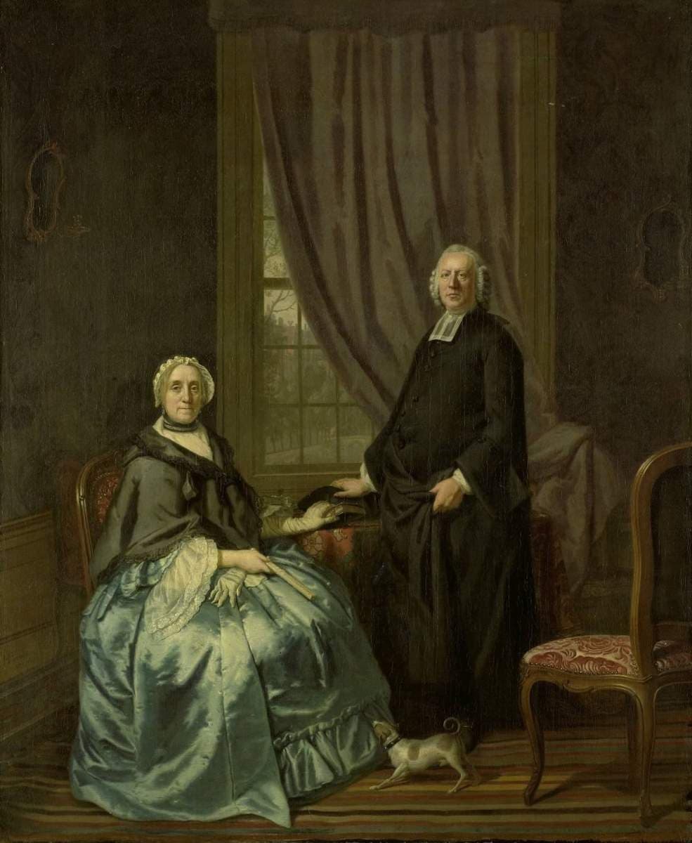 Portrait of Petrus Bliek, Remonstrant Minister in Amsterdam, with his Wife Cornelia Drost — Hendrik Pothoven