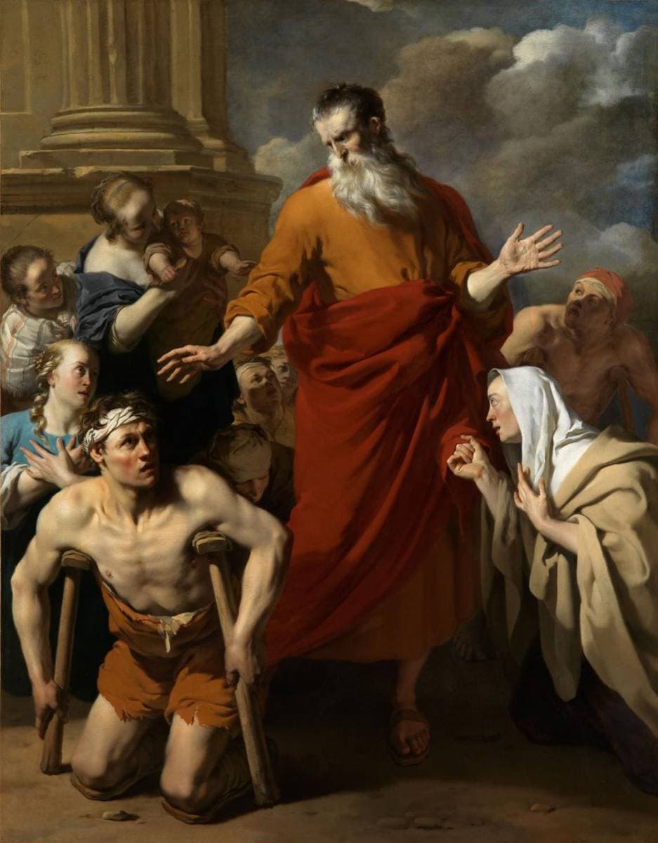 Paul healing a man who could not walk — Karel Dujardin