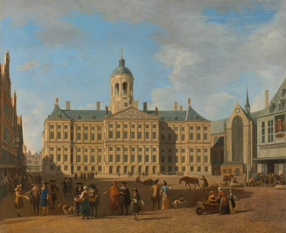 Het stadhuis op de Dam in Amsterdam — Gerrit Berckheyde