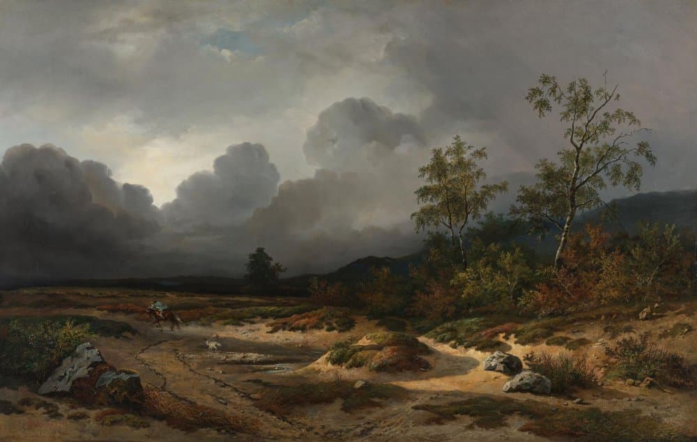 Landscape with a Thunderstorm Brewing — Willem Roelofs (I)