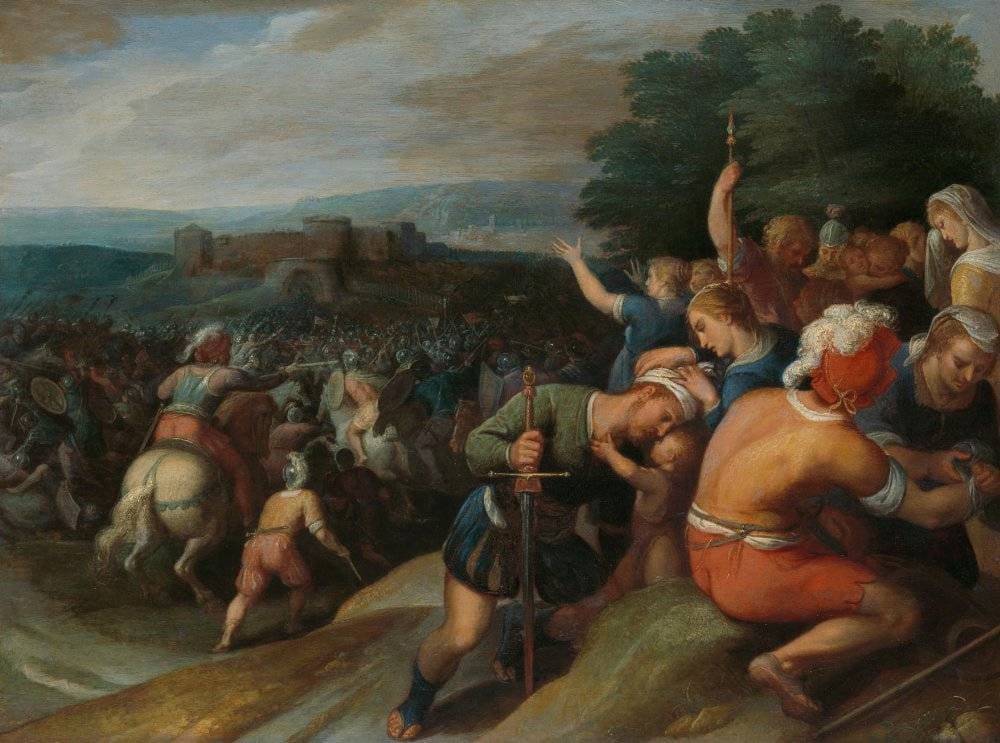 De Bataven sluiten de Romeinen bij Vetera in — Otto van Veen