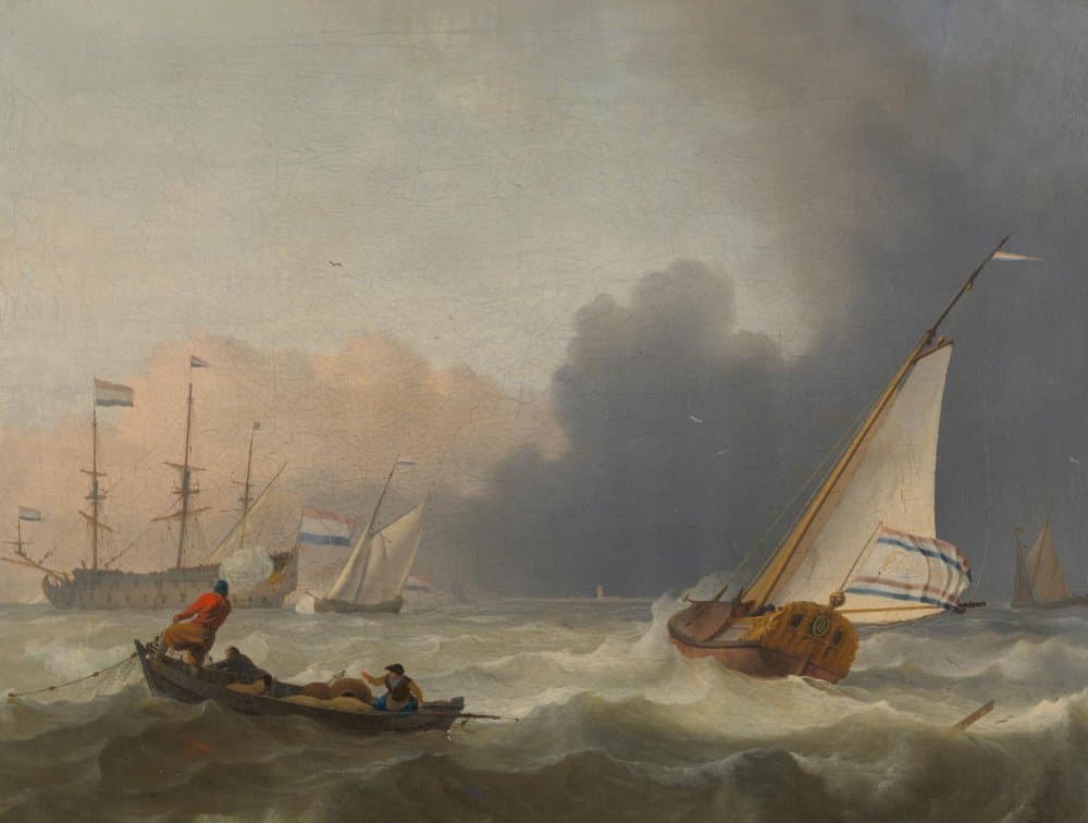 Rough Sea with a Dutch Yacht under Sail — Ludolf Bakhuizen