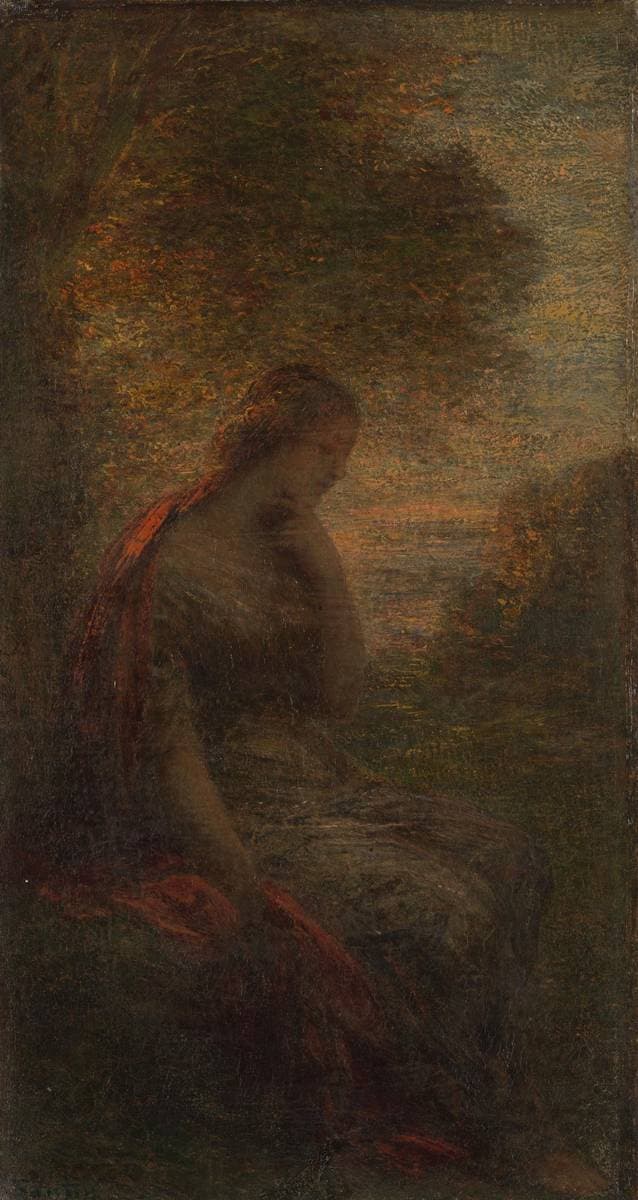 Young Woman under a Tree at Sunset, called 'Autumn' — Henri Fantin-Latour