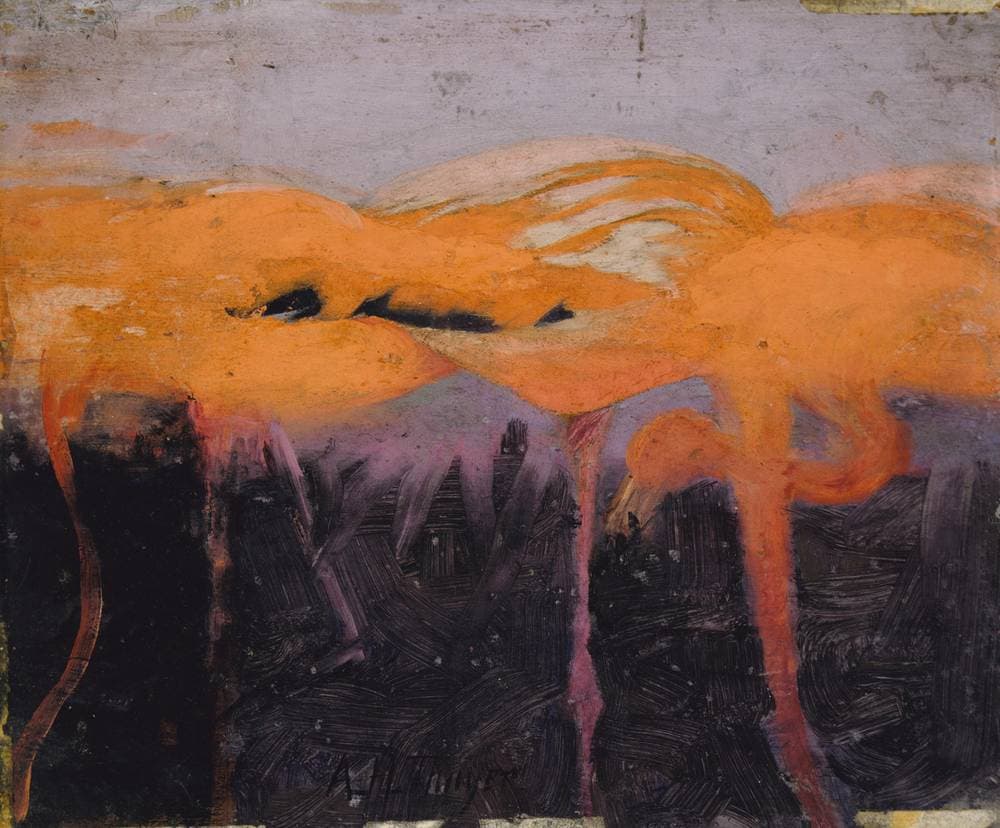 Red Flamingoes, study for book Concealing Coloration in the Animal Kingdom — Abbott Handerson Thayer