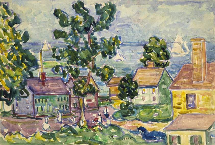 New England Coastal Village — Maurice Prendergast