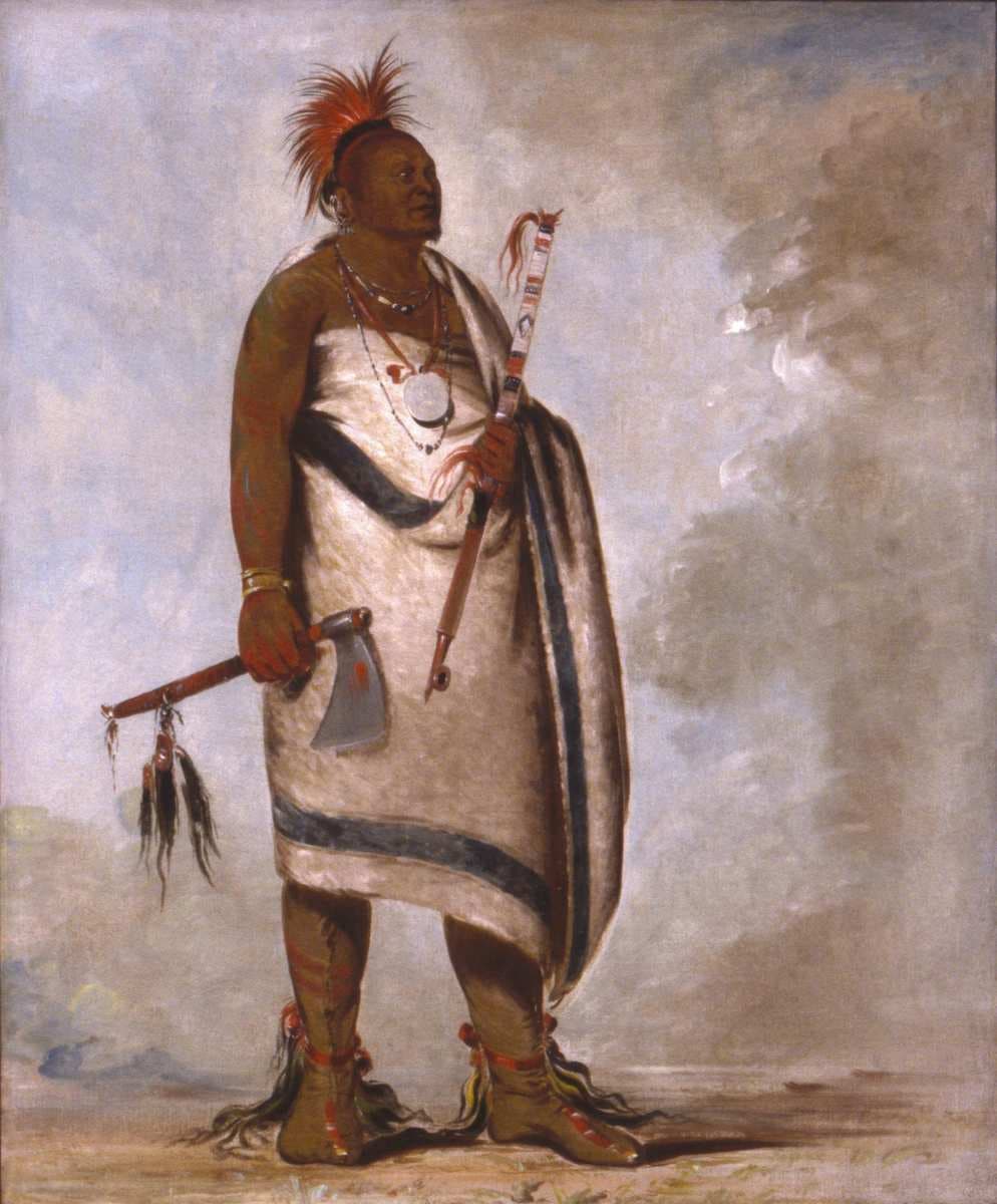 Tchong-tas-sáb-bee, Black Dog, Second Chief — George Catlin