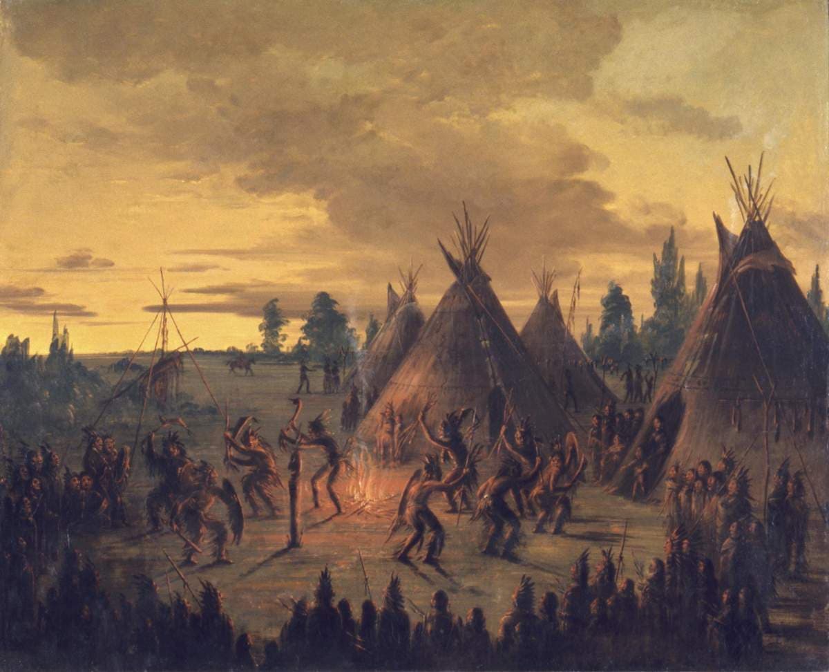 War Dance, Sioux — George Catlin